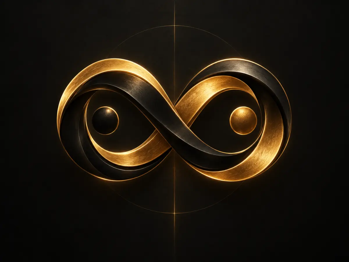 Símbolo dorado de infinito para el pilar Sexualidad